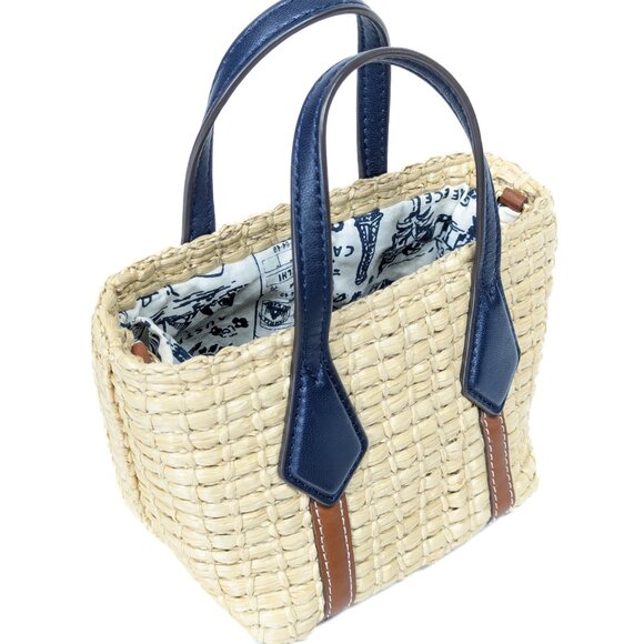 TORY BURCH Nano Picnic Straw Basket Shoulder Bag Perry Limited Edition - Picture 4 of 16